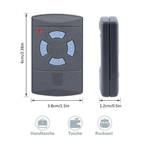 Télécommande de porte de garage compatible 4 boutons 868 MHz avec base, télécommande de portail à code roulant
