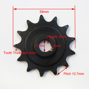 Piñón <span class=keywords><strong>de</strong></span> Motor <span class=keywords><strong>de</strong></span> 13 <span class=keywords><strong>dientes</strong></span>, engranaje <span class=keywords><strong>de</strong></span> piñón <span class=keywords><strong>de</strong></span> 1/2 "X 1/<span class=keywords><strong>8</strong></span>", piñón <span class=keywords><strong>de</strong></span> Motor <span class=keywords><strong>de</strong></span> cadena <span class=keywords><strong>de</strong></span> <span class=keywords><strong>bicicleta</strong></span>, diámetro <span class=keywords><strong>de</strong></span> 11mm con pasador <span class=keywords><strong>de</strong></span> llave, piezas <span class=keywords><strong>de</strong></span> <span class=keywords><strong>bicicleta</strong></span> eléctrica - Product Image 2