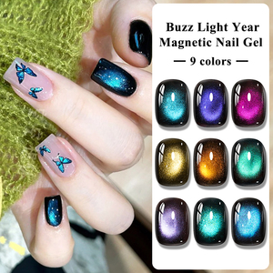 <span class=keywords><strong>Vernis</strong></span> à ongles semi-permanent MEET ACROSS 7ml, gel pour nail art, noir brillant, perles de verre, gel magnétique - Product Image 1