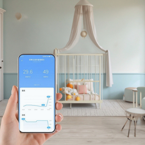 Độ chính xác cao Mini không dây Bluetooth nhiệt kế trong nhà và độ ẩm mét <span class=keywords><strong>LCD</strong></span> HD hiển thị nhỏ thiết bị nhựa để sử dụng nhà - Product Image 4