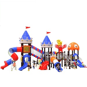 Enfants métal cadre extérieur bébé <span class=keywords><strong>jeu</strong></span> aire de jeux équipement en plastique enfants parc d'attractions jeux toboggan - Product Image 1
