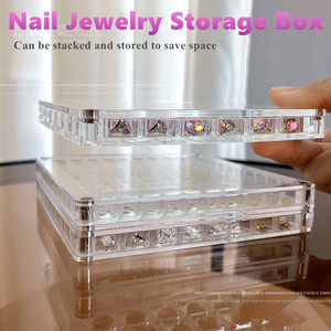 Nuevo Producto al por Mayor: Estuche Magnético Transparente de Acrílico para Almacenamiento de Accesorios de Uñas y Piedras Decorativas - Product Image 2