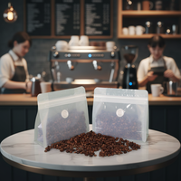 Sac en maille composite biodégradable 2025 en gros, personnalisé, réutilisable, refermable avec fermeture auto-adhésive, doté de PBAT pour l'emballage alimentaire