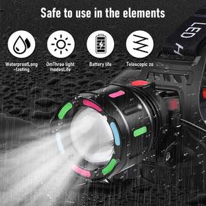 Linterna Frontal LED Recargable de Alta Luminosidad con Sensor de Movimiento, Linterna Frontal Impermeable IPX5 para Camping, Correr y Escalar - Product Image 4