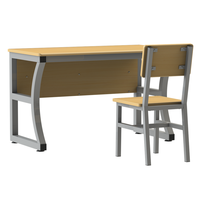 Meubles de classe pour écoles philippines, ensemble table et chaise en bois pour enseignants, bureaux de bureau avec structure métallique