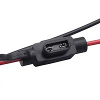 Adaptateur de prise d'alimentation JFS Factory, porte-fusible 5A-30A, fusibles à lame, multi-tensions, noyau en cuivre, isolation en PVC, longueur de câble personnalisable