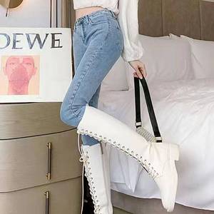 Summer <span class=keywords><strong>Seven</strong></span> Point Elastic <span class=keywords><strong>Jeans</strong></span> pour femmes Elastic High Waist Casual Fashion cropped pants <span class=keywords><strong>Jeans</strong></span> - Product Image 5