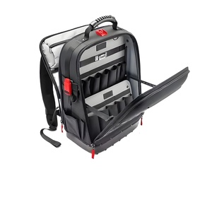Sac à Outils Compact Technicien – Fourre-tout Rouge 15″ – 31 Poches – Résistant Polyester