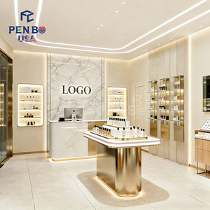 Modern Simple Illuminated <b>Small</b> <b>Shop</b> Perfume Fragrance Interior Design Customized Display Shelving For A Beauty Supply Store - Product Image 4