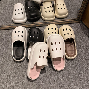Lady Unisex Summer <b>Flat</b> <b>Sandals</b> Closed Toe EVA Breathable PVC Lining Fashion Trend Solid Color Casual Outdoor Wear - Product Image 2