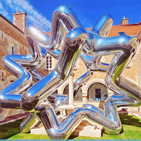 Décoration de ballon en forme de miroir gonflable personnalisé, sculptures d'art gonflables, ballon disco sphère argentée à vendre