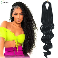 Tresses au crochet en fibre Futura, ondulation lâche, nouveau design, différents styles, en vente