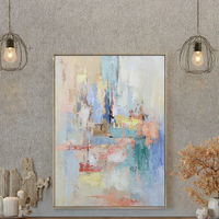 Peinture abstraite originale de paysage texturé, peinture à l'huile moderne personnalisée, art mural sur toile, impression numérique pour la décoration du salon