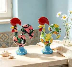 Figura de Resina del Gallo de Barcelos, Estatua de la <span class=keywords><strong>Suerte</strong></span> Galo de Barcelos Portugués, Recuerdo de Viaje de <span class=keywords><strong>Portugal</strong></span>, Decoración de Mesa - Product Image 4