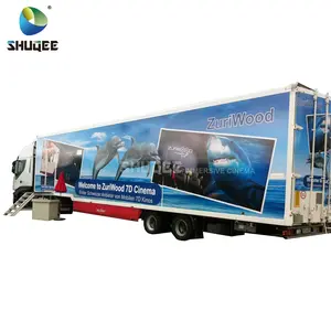 Pretpark Apparatuur Motion Spray Race Game Simulator Auto Vr Simulator Mobiele Truck 7d Bioscoop
