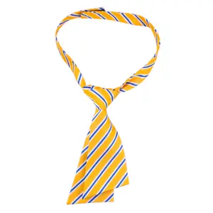 Corbatas de cuello de mujer pequeñas dobles formales de negocios Corbatas de cuello de rayas amarillas para trajes