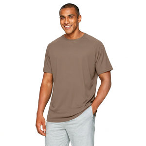 T-shirts en microfibre en gros, 100% coton, séchage rapide, respirant, impression de logo, t-shirts unis de haute qualité - Product Image 1
