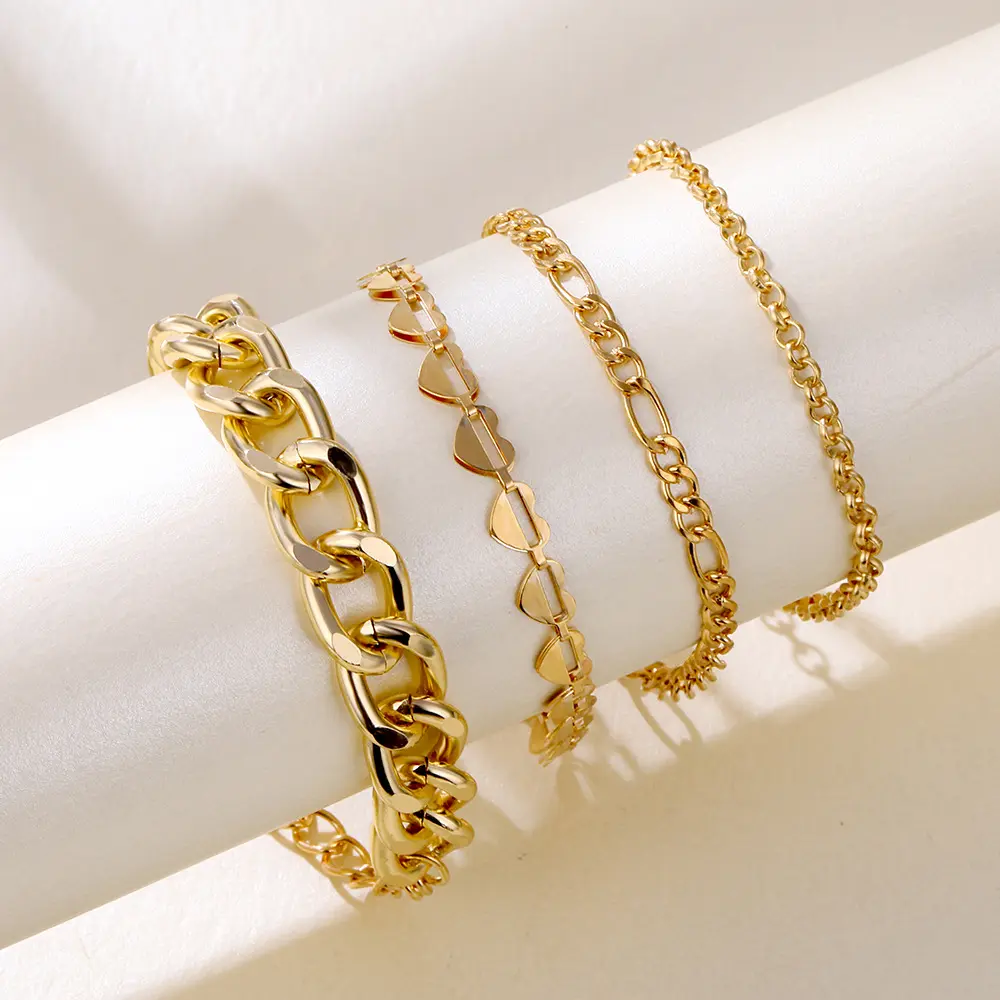 Gelang Emas/Perak Murah Gelang Banyak Campuran Gelang Mewah Gelang Mode Perhiasan Emas untuk Wanita