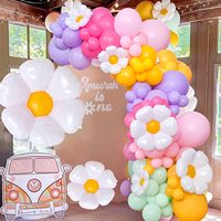 Macaron petite marguerite ballon arc ensemble fête anniversaire célébration scène décoratif ballon ensemble