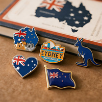 Épingles Souvenirs du Tourisme Australien, Badges Personnalisés en Émail Dur et Doux, Badges de Pays, Émail Métallique pour Voyages et Visites Touristiques en Australie, Cadeau en Gros