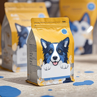 Emballage alimentaire pour animaux de compagnie de grande taille avec impression personnalisée finition mate chien chat sacs en mylar de qualité alimentaire à fond carré et étanche à l'humidité