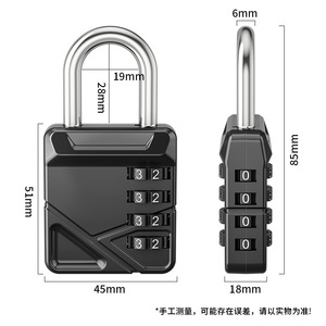 Combination <b>Pad</b> <b>Lock</b> 4 Digit Zinc Alloy Rectangular Door <b>Lock</b> For Gym Home Main Door - Product Image 2