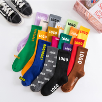 Chaussettes de sport athlétiques pour hommes en coton, élasthanne et polyester, personnalisables, à compression, décontractées, écologiques, pour l'automne, vente en gros