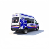 Nouvelle ambulance chinoise à transmission manuelle diesel avec système d'oxygène pour les secours médicaux d'urgence