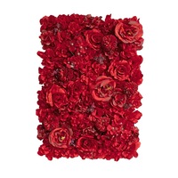 Panneau mural en fleurs artificielles en soie 3D, décoration de mariage, Halloween, Pâques, toile de fond enroulable, facile à installer