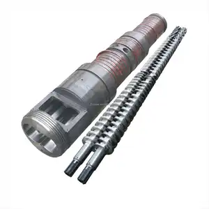 Customized Size Bimetallic Coating Parallel Double Screw Barrel For Plastic Pelleting