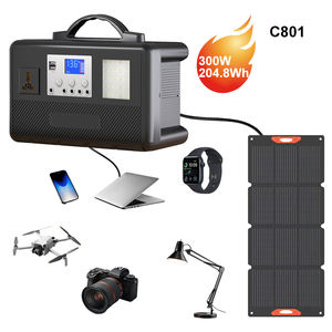 Estación de Energía Solar Portátil de 300W 204.8Wh con Batería LiFePO4 para Acampar al Aire Libre, Uso en Emergencias, Sistema de Almacenamiento de Energía - Product Image 2