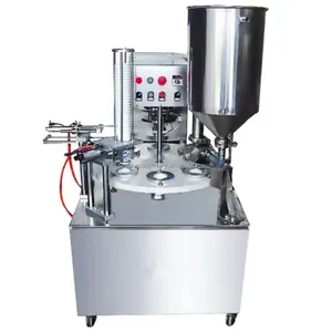 Roterende Type Automatische Beker Vul-En Sluitmachine Yoghurt Cup Vul-En Sluitmachine