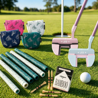 Vente directe usine et produits de golf en stock, y compris couvre-têtes de putter, poignées, balles et tees, faible MOQ