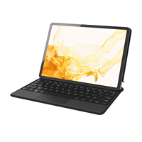 Casing Keyboard Premium untuk Samsung Galaxy Tab S10 S9 S8 S7 Kulit PU Wireless Folio dengan Touchpad & Lampu Latar Isi Ulang