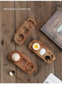 Bandeja de Madera de Acacia al por Mayor, Portavasos, Accesorios de Cocina Color Cáscara de Huevo - Product Image 2
