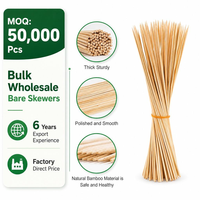 Brochettes en bambou naturel de 25 cm avec pointes aiguisées pour grillades de viande orientale – Vente en gros