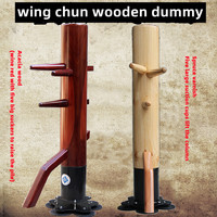 Appareil d'entraînement factice pour la maison Équipement d'arts martiaux Kung Fu Wing Chun Mannequin factice en bois pour homme Bois