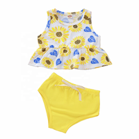 Adorable Bikini para Niñas Pequeñas, Traje de Baño Floral de Buena Calidad para Adolescentes, Bikini Ecológico de 2 Piezas para Bebés y Niñas