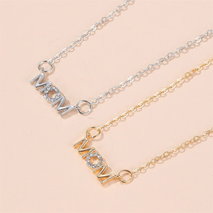 20 piezas Chic MOM MAMA colgante collar color dorado y plateado-perfecto día de la madre y regalos de cumpleaños, uso diario - Product Image 2