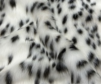 Lire stock 100% polyester longue pile faux animal renard fourrure jacquard peluche tissu femmes vêtements sac chaussures