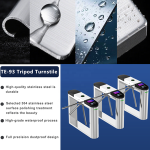 بوابة دوارة ثلاثية الأرجل لدعم بطاقات الهوية الخارجية/بطاقات IC مع التعرف على بصمات الأصابع ومقاومة التسلل للوصول السريع للمشاة في المطارات - Product Image 3