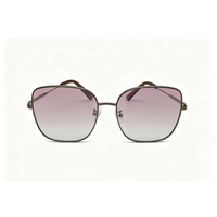 Lunettes de soleil de luxe pour femmes, design tendance, monture carrée en métal, forme œil de chat, nouvelles lentilles anti-radiation UV400 légères, été