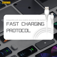 Chargeur avec câble de données USB à charge rapide Micro TPC avec emballage câble Usb vers Type-c V8 pour chargeur Android téléphones mobiles
