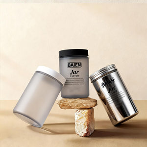 Tarro <span class=keywords><strong>de</strong></span> Crema Corporal con Logotipo Personalizado, Tarros <span class=keywords><strong>de</strong></span> Plástico PET Fabricados con Tapa <span class=keywords><strong>de</strong></span> Aluminio Plateada, Dorada o Dorada Rosa para Crema o Alimentos - Product Image 4