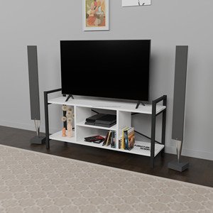 Meuble TV en métal de style moderne avec étagères Mobilier de maison pour salon chambre à coucher salle à manger bureau et hall d'entrée pour supermarché - Product Image 3