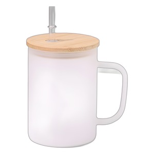 Vente en gros de tasses en verre de 15 oz avec poignée pour café, thé, chocolat chaud, fournitures pour les cafés - Product Image 1