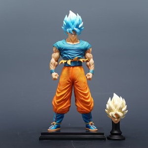Figura de Goku Super Saiyan Blue de DBZ, Fábrica LK, 31 cm de Altura, con Cabeza Intercambiable, Diseño Detallado de Músculos para Decoración de <span class=keywords><strong>Anime</strong></span> - Product Image 1