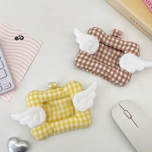 Portafoto Portatile Trapuntato a Quadretti con Ali d'Angelo, Porta Carte d'Identità, Cornice Portafoto, Borsa Portachiavi, Custodia per Carte Kpop, Vendita all'Ingrosso - Product Image 4