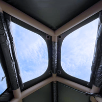 Tentes de camping familiales en tissu Oxford imperméable à une couche de grand dôme de luxe personnalisées en usine pour les aventures pliantes en plein air