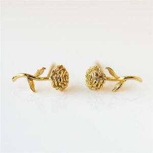 G2882 all'ingrosso Aretes Flores Vintage 12 mesi floreale nascita di compleanno fiore <span class=keywords><strong>orecchini</strong></span> a bottone per le donne gioielli di moda <span class=keywords><strong>orecchini</strong></span> - Product Image 3